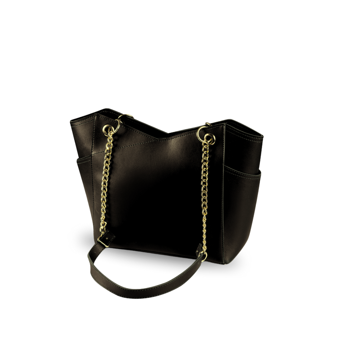 Baglo Black Reena Tote Bag