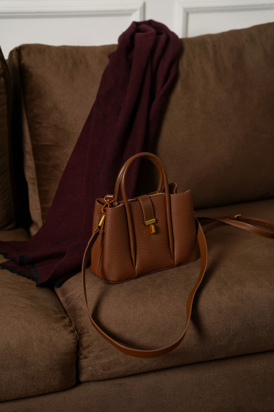 Baglo Brown Lux Tote Bag