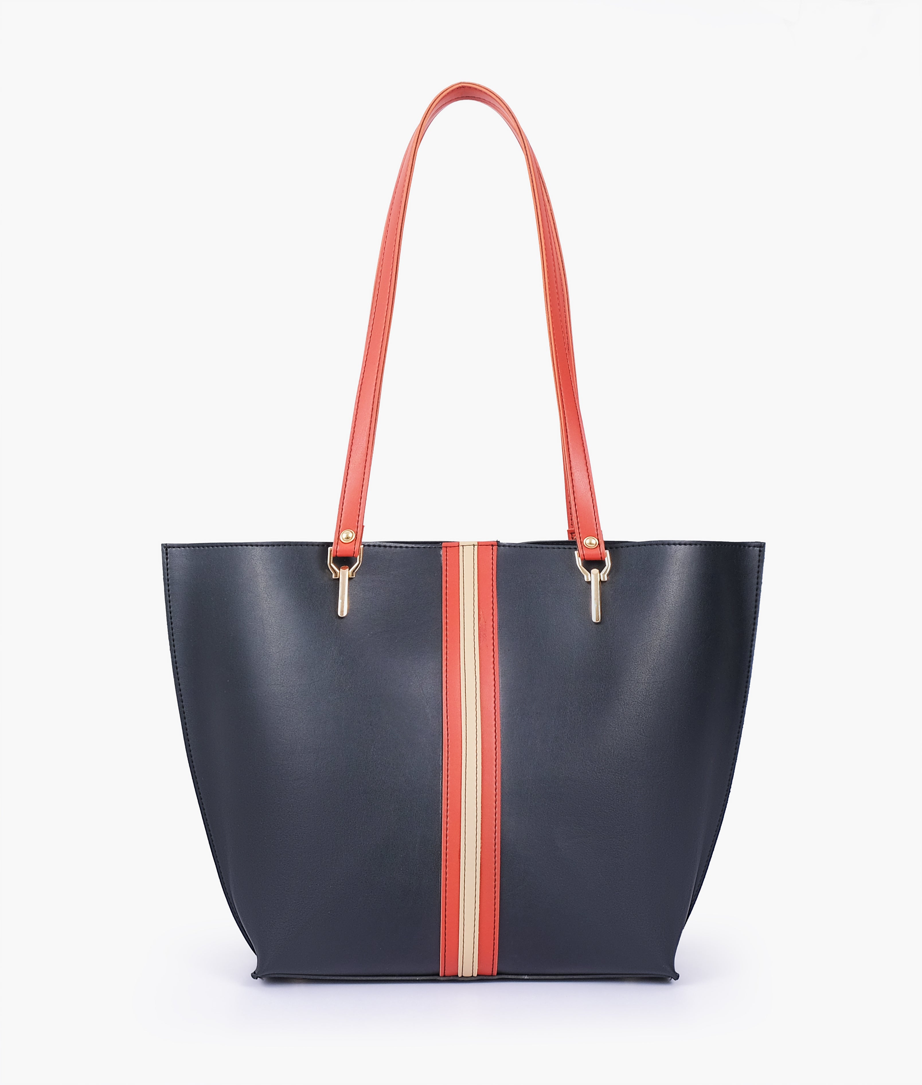 Baglo Blue Centre-Stripe Tote Bag