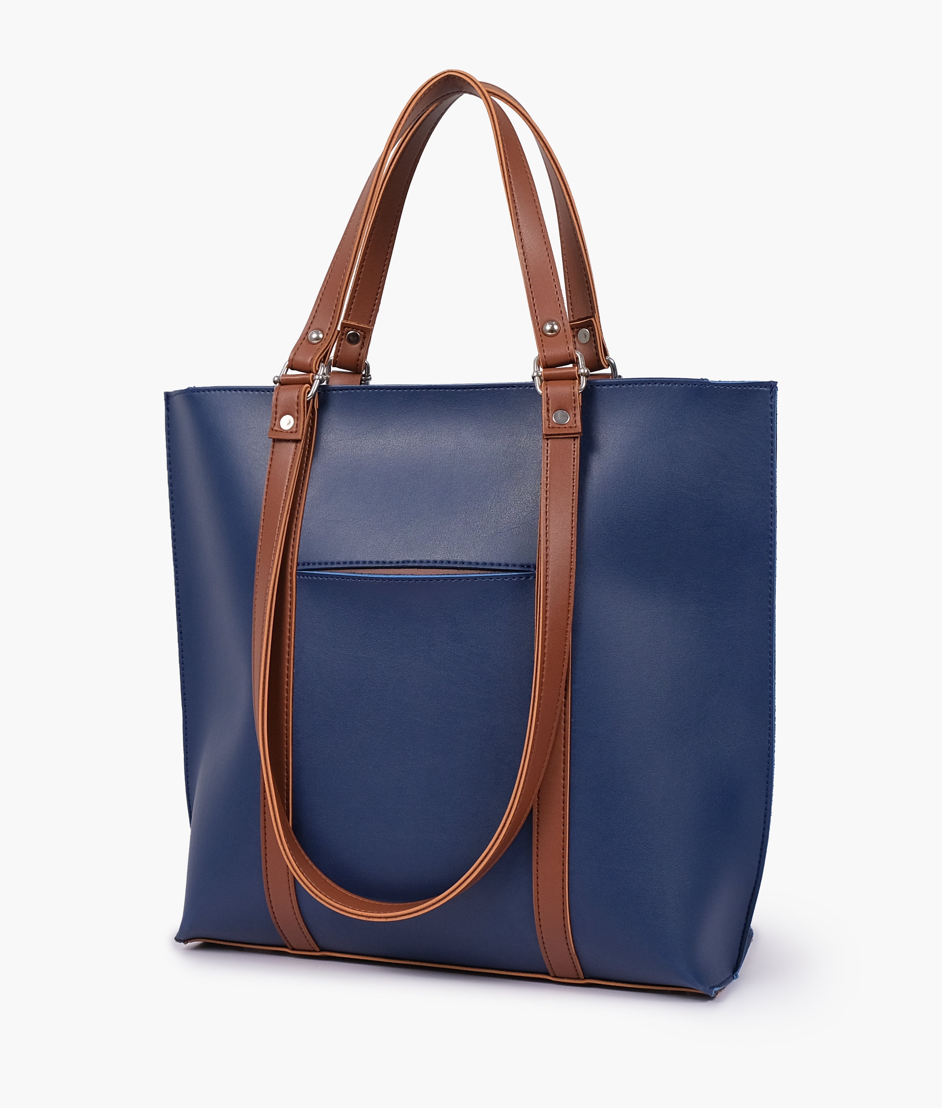 Baglo Blue Double-Handle Tote Bag